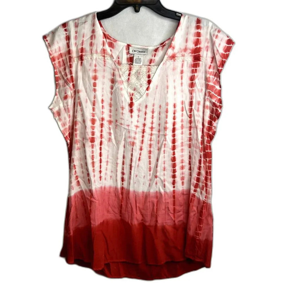 CW Classics Tie‎ Dye Ombre Short Sleeve Top Size Large - Picture 1 of 8